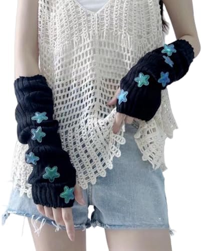 新品　aesynctx lace hand warmer neo grunge Women's Y2K Cutecore Arm Warmer Coquette Aesthetics Star